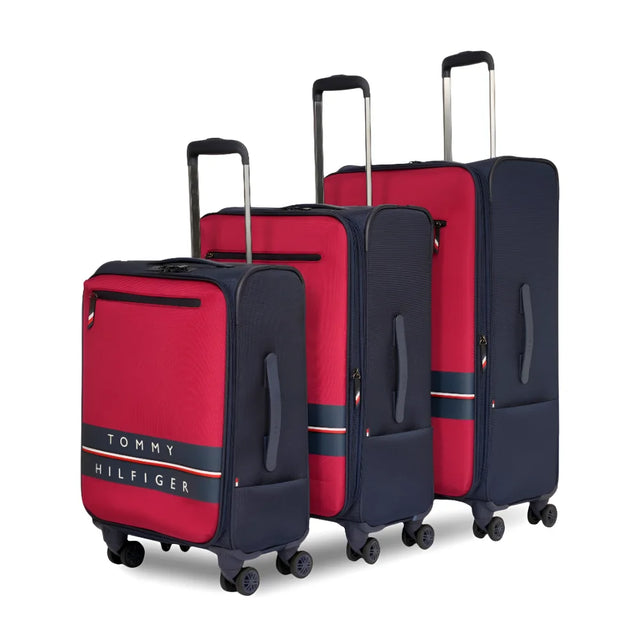 Tommy Hilfiger Lewiston 3-Piece Soft Luggage Set - RED - 3-Piece Set