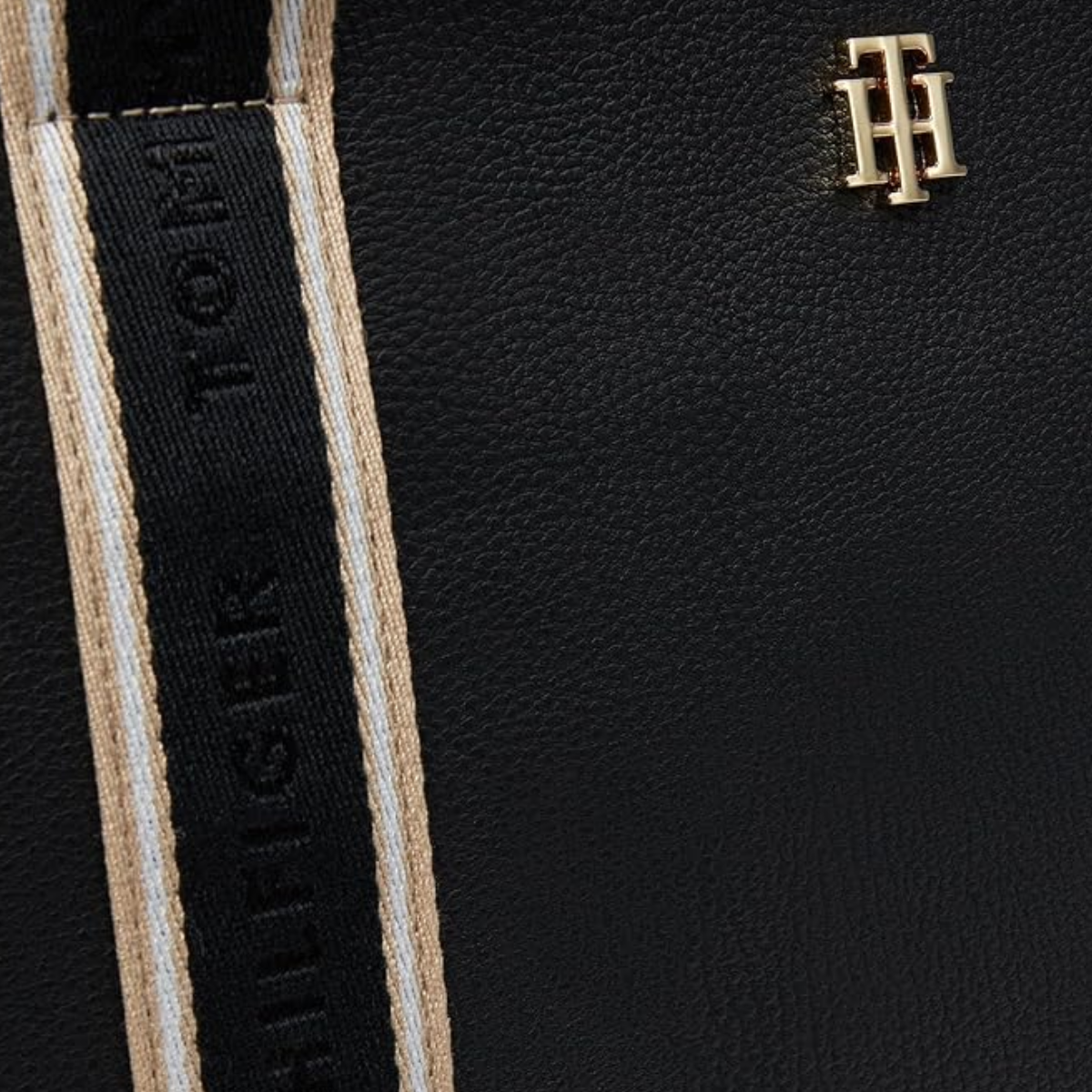 Tommy Hilfiger Life Shopper Tote Bag - BLKBEG - Black-Beige