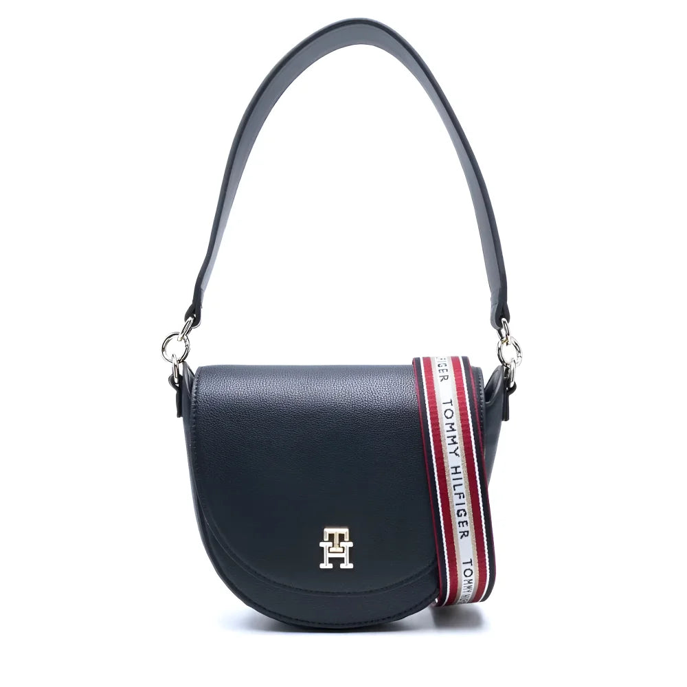 Tommy Hilfiger Life Shoulder Bag Smooth Grain Women - NVYRED - Navy Red