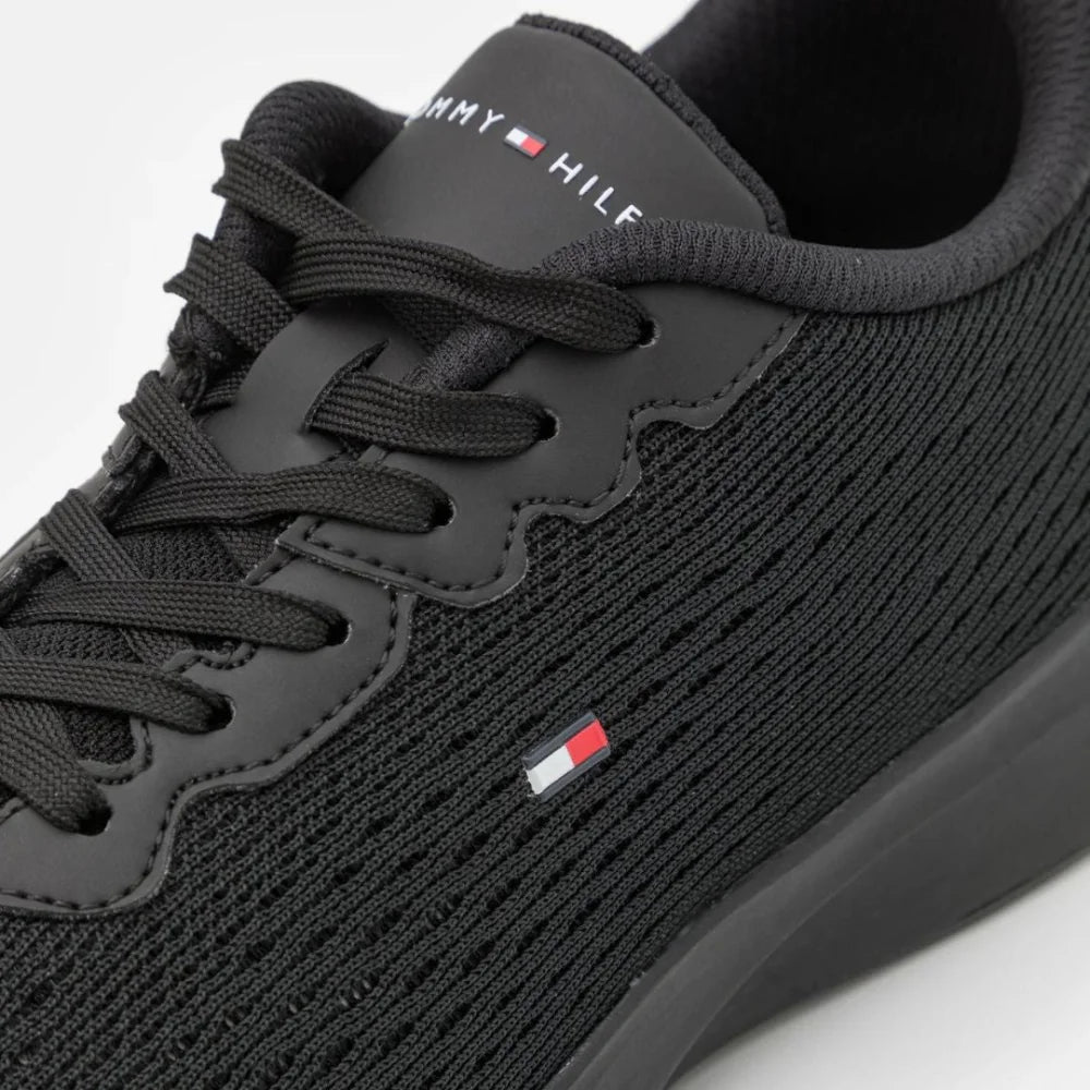 Tommy Hilfiger Lightweight Runner Knit Flag Men FM0FM04563-BLK - Shoes