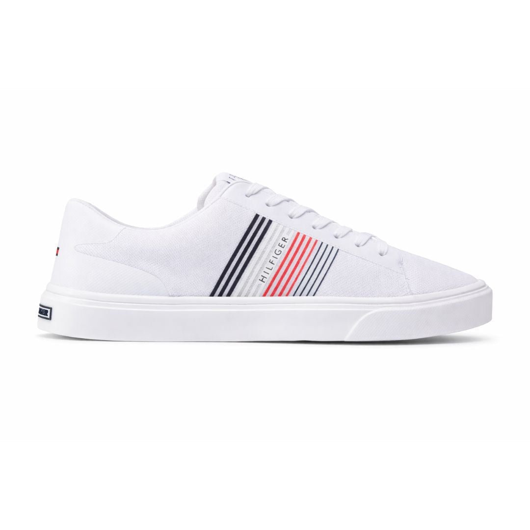 Tommy Hilfiger Lightweight Stripes Knit Sneaker - WHT