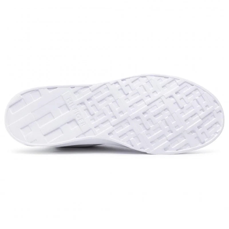 Tommy Hilfiger Lightweight Stripes Knit Sneaker - WHT - Black / 41 - Shoes
