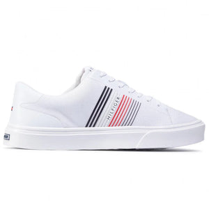 Tommy Hilfiger Lightweight Stripes Knit Sneaker - WHT - Black / 41 - Shoes