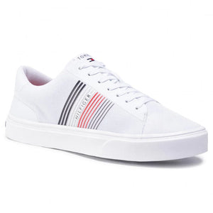Tommy Hilfiger Lightweight Stripes Knit Sneaker - WHT - Black / 41 - Shoes