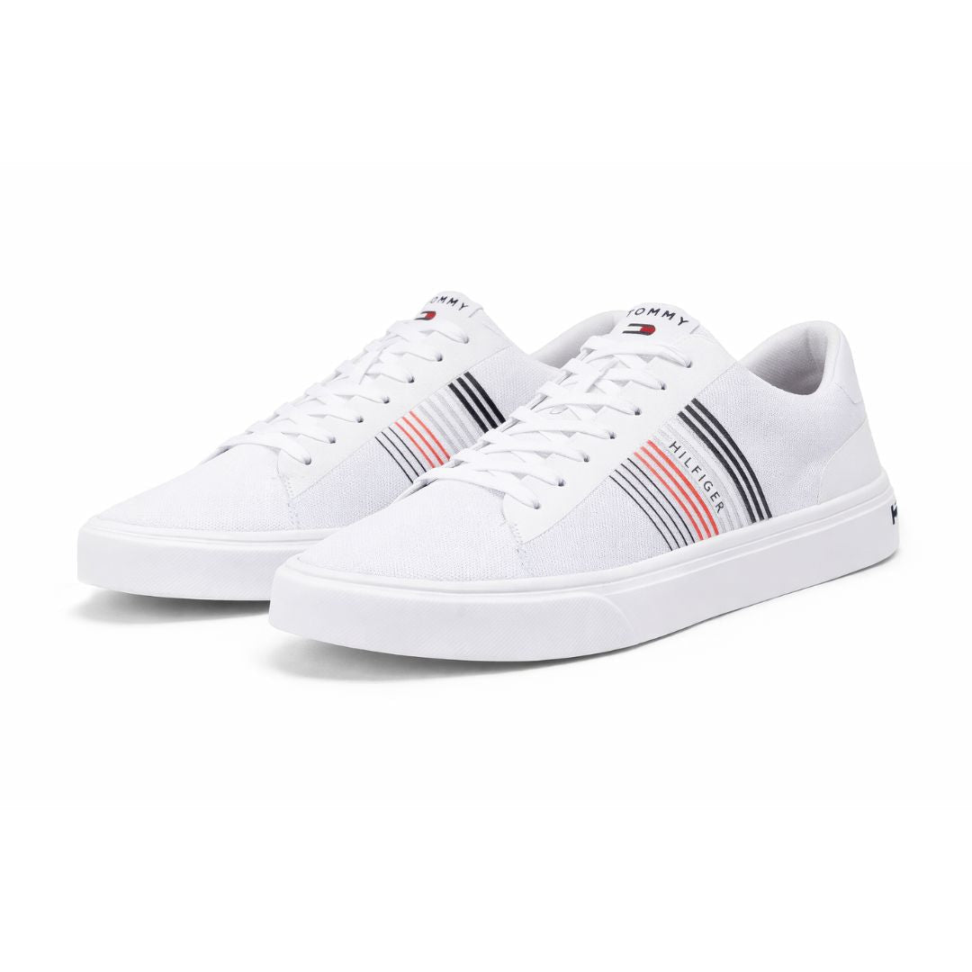 Tommy Hilfiger Lightweight Stripes Knit Sneaker - WHT - white / 42
