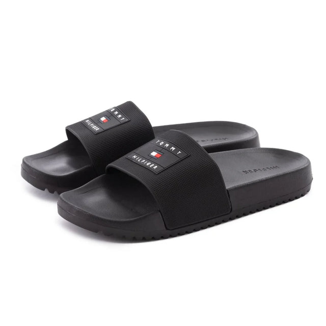 Tommy Hilfiger Logo Badge Slide Sandal Men - BLK - Black / 41