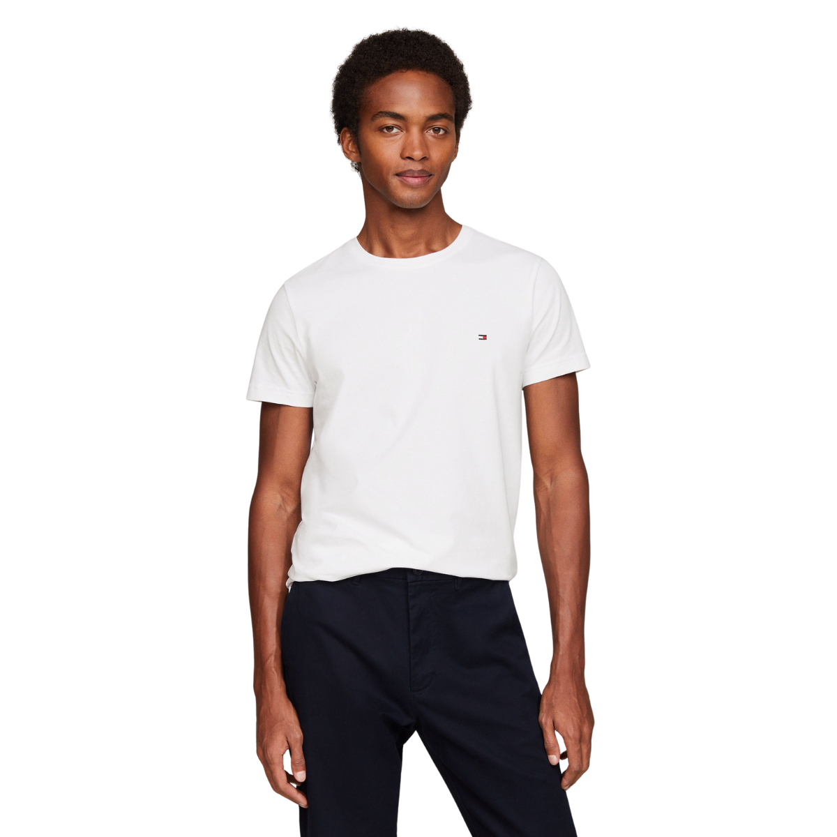 Tommy Hilfiger Logo Flag Detail Crew Neck T-Shirt