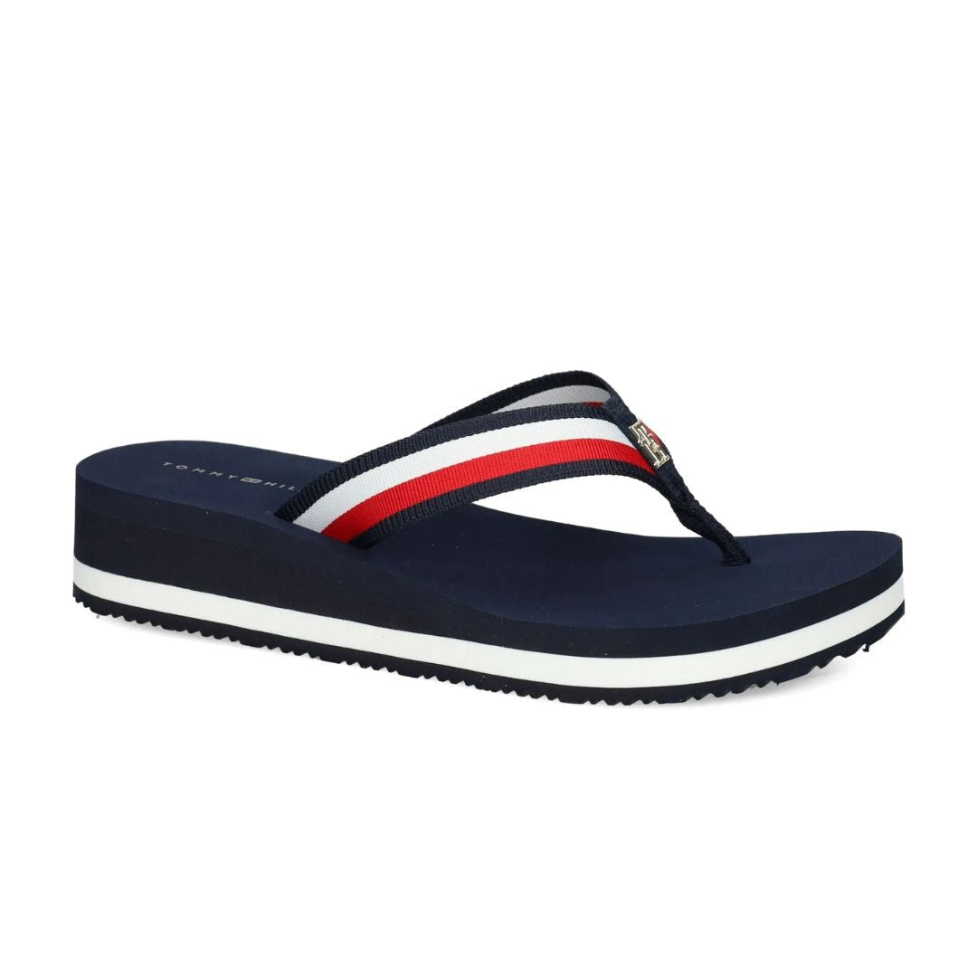 Tommy Hilfiger Logo Plaque Flip Flops Women NVY Navy / 35