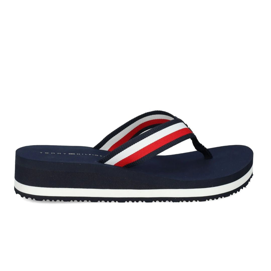 Tommy Hilfiger Logo Plaque Flip Flops Women NVY