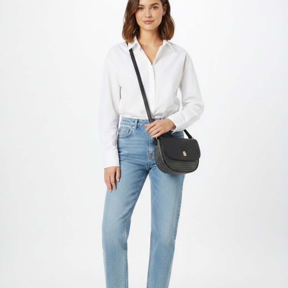 Tommy Hilfiger Logo Pvc Sling Crossbody women - BLK - Black