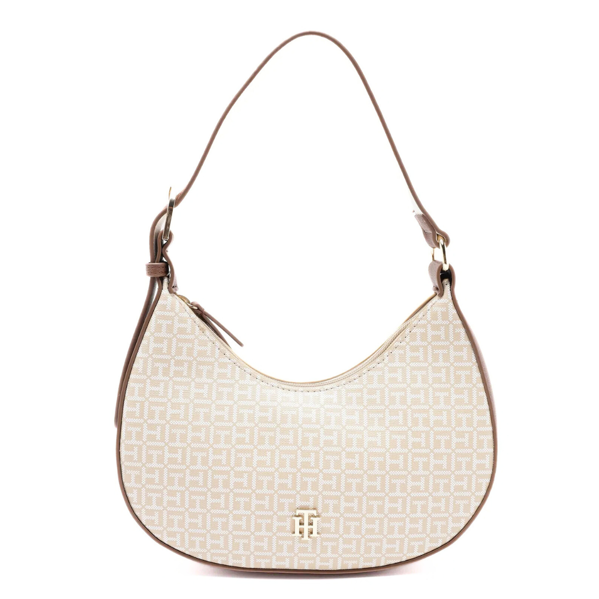 Tommy Hilfiger Logo Pvc Sling Shoulder Bag Women - BEG - Beige