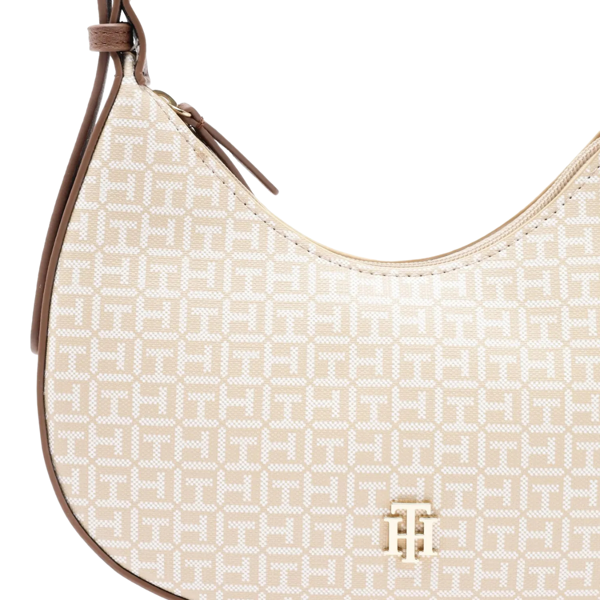 Tommy Hilfiger Logo Pvc Sling Shoulder Bag Women - BEG - Beige