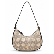 Tommy Hilfiger Logo Pvc Sling Shoulder Bag Women - BEGBLK - Beige-Black