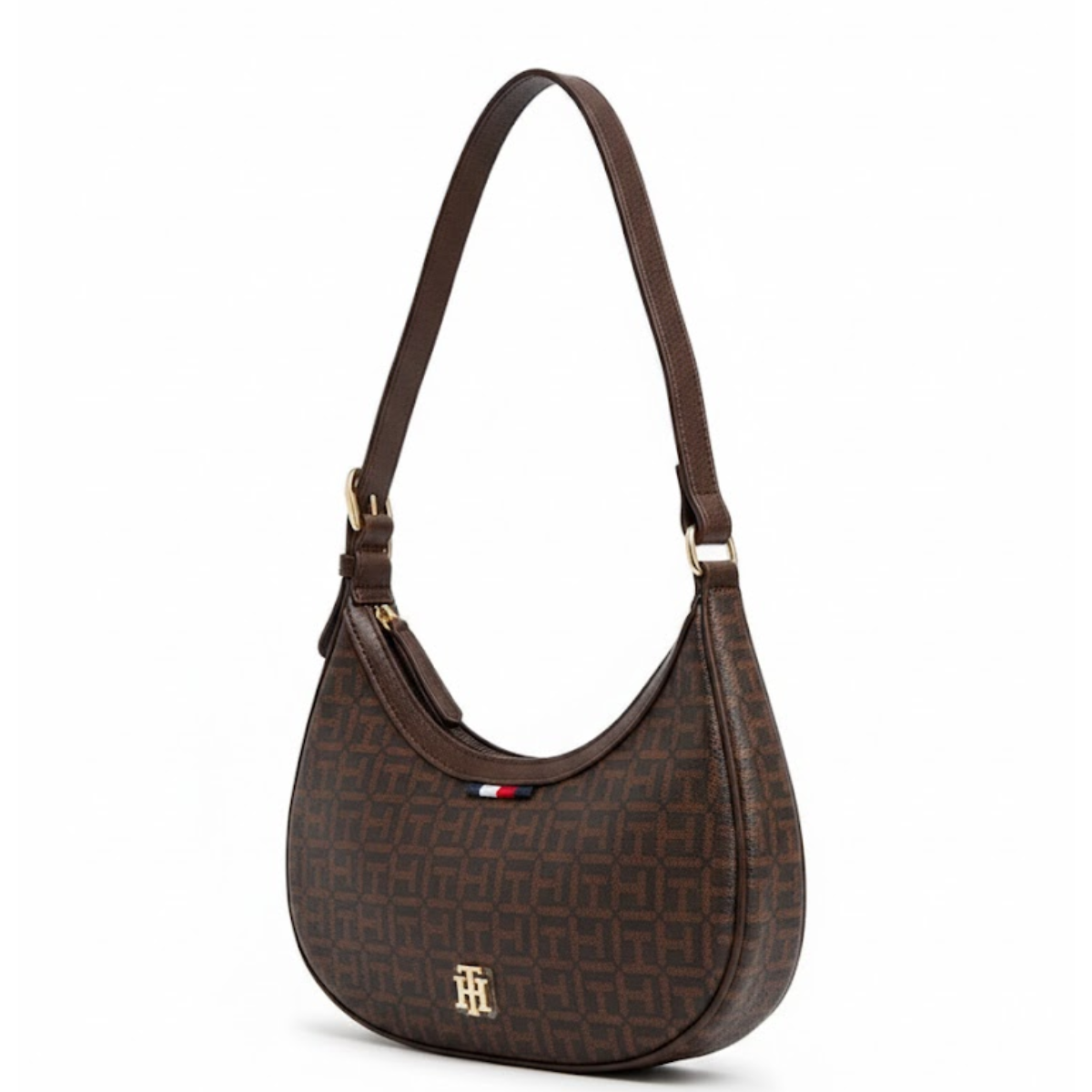 Tommy Hilfiger Logo Pvc Sling Shoulder Bag Women - BRN - Brown