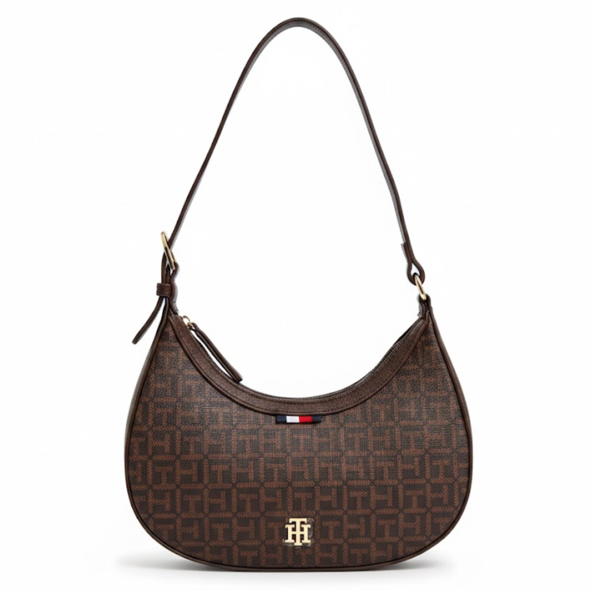 Tommy Hilfiger Logo Pvc Sling Shoulder Bag Women - BRN - Brown
