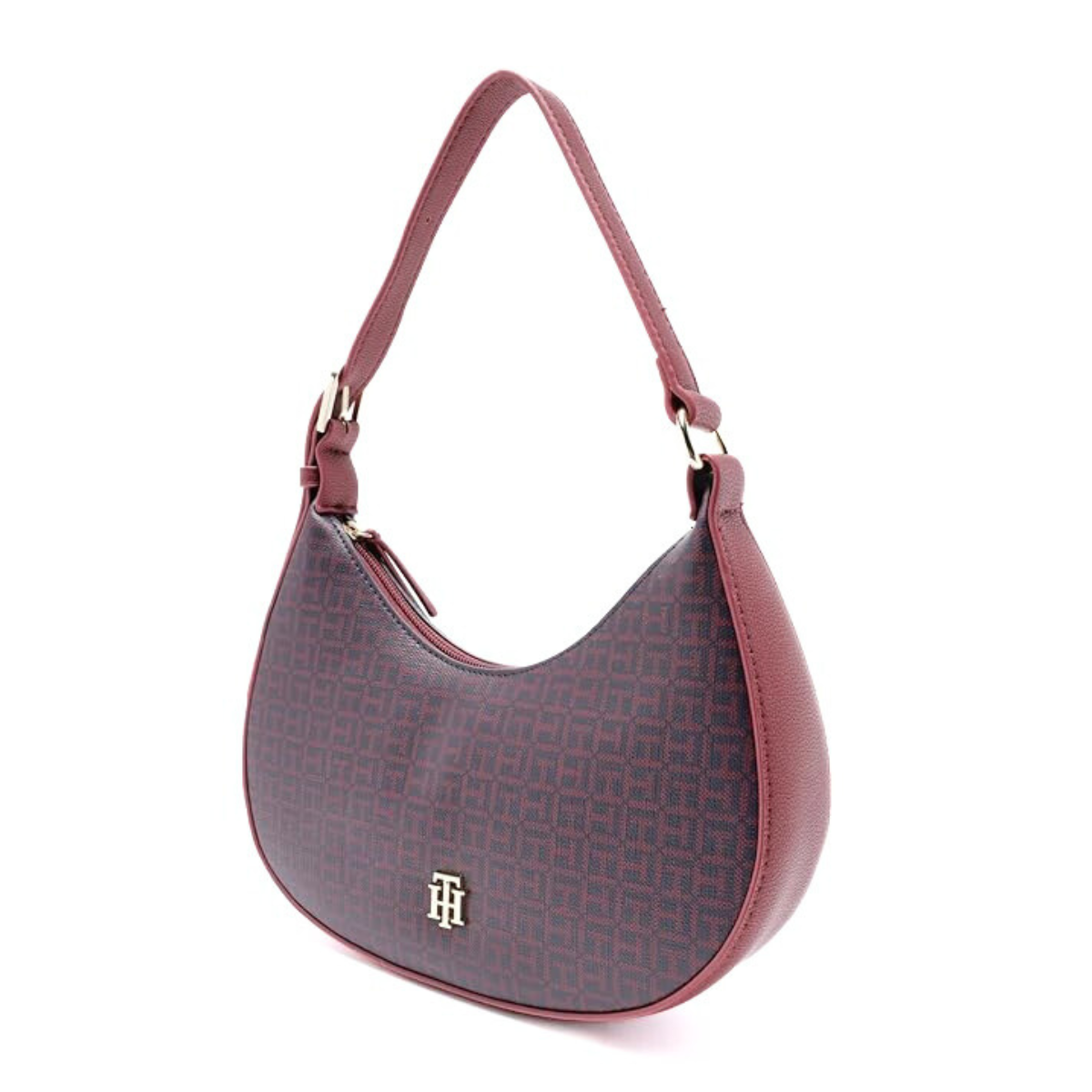 Tommy Hilfiger Logo Pvc Sling Shoulder Bag Women - BUR - Burgundy