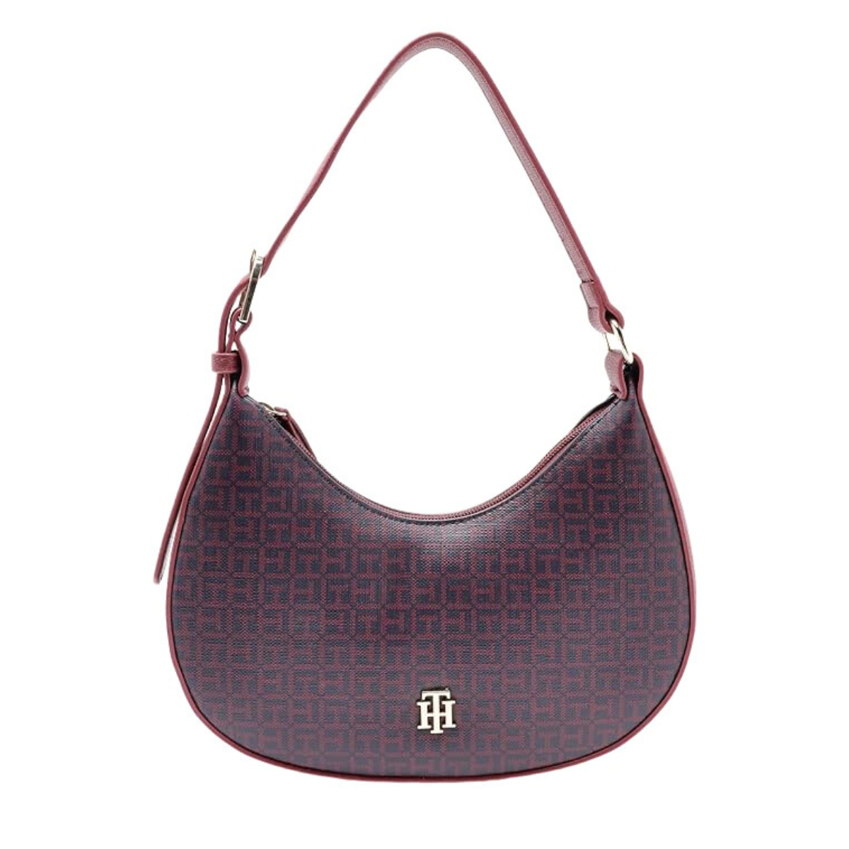 Tommy Hilfiger Logo Pvc Sling Shoulder Bag Women - BUR - Burgundy