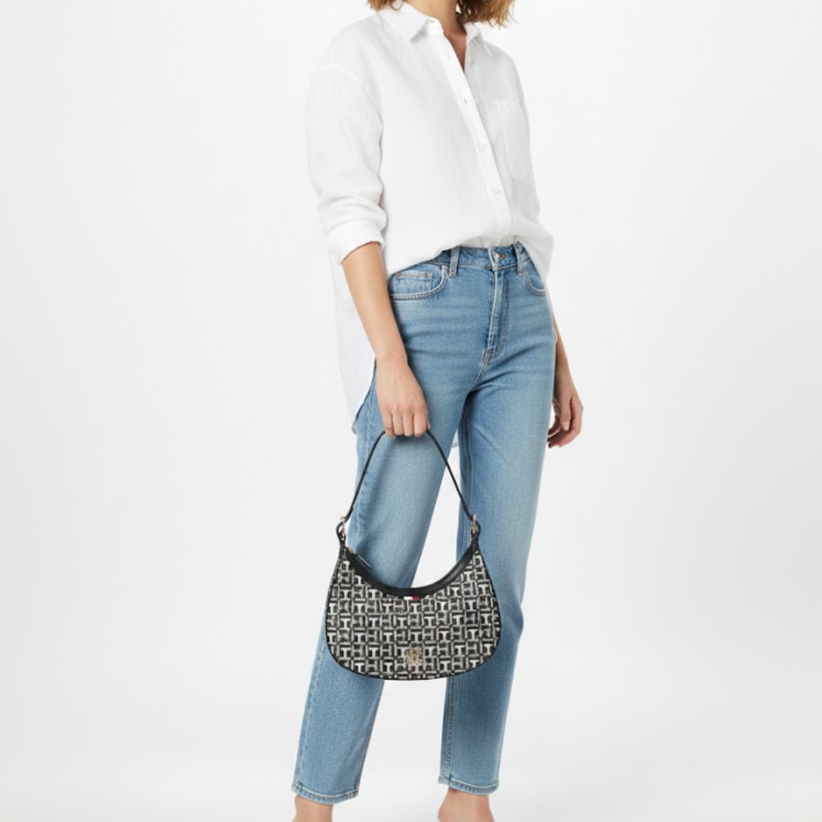 Tommy Hilfiger Logo Pvc Sling Shoulder Bag Women - NVY - Navy