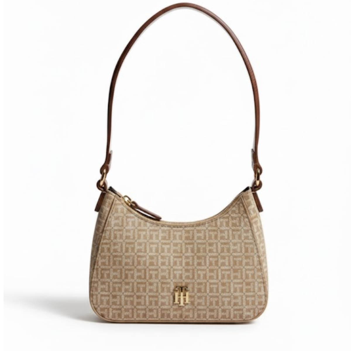 Tommy Hilfiger Logo Pvc Sling Small Shoulder Bag Women - BEG - Beige