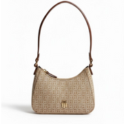 Tommy Hilfiger Logo Pvc Sling Small Shoulder Bag Women - BEG - Beige