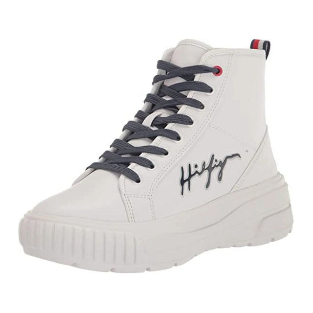 Tommy Hilfiger Lukas High Top Lace Up Platform Sneakers - WHT - White / 36 / M