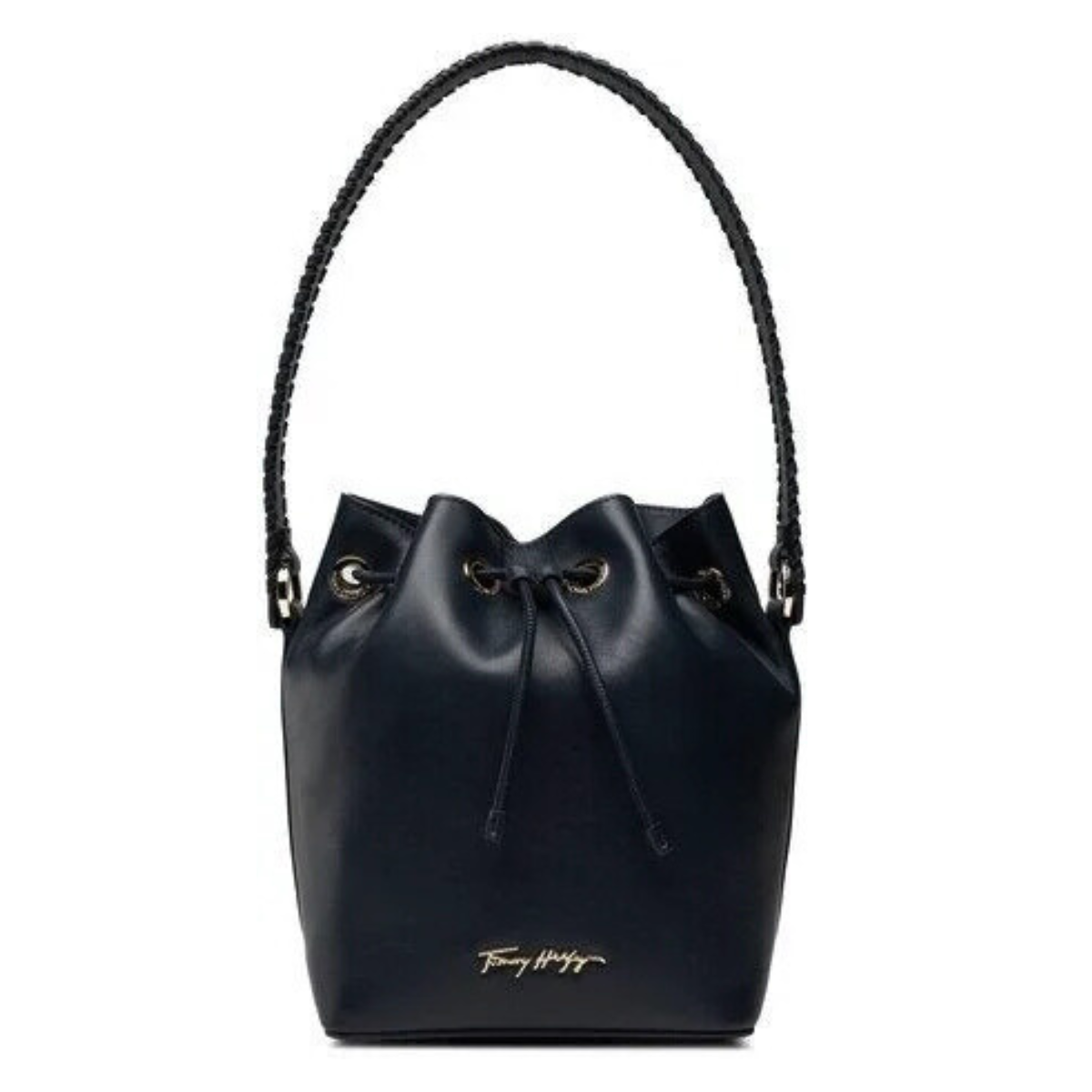 Tommy Hilfiger Luxe Leather Bucket Bag Women - BLK - Black