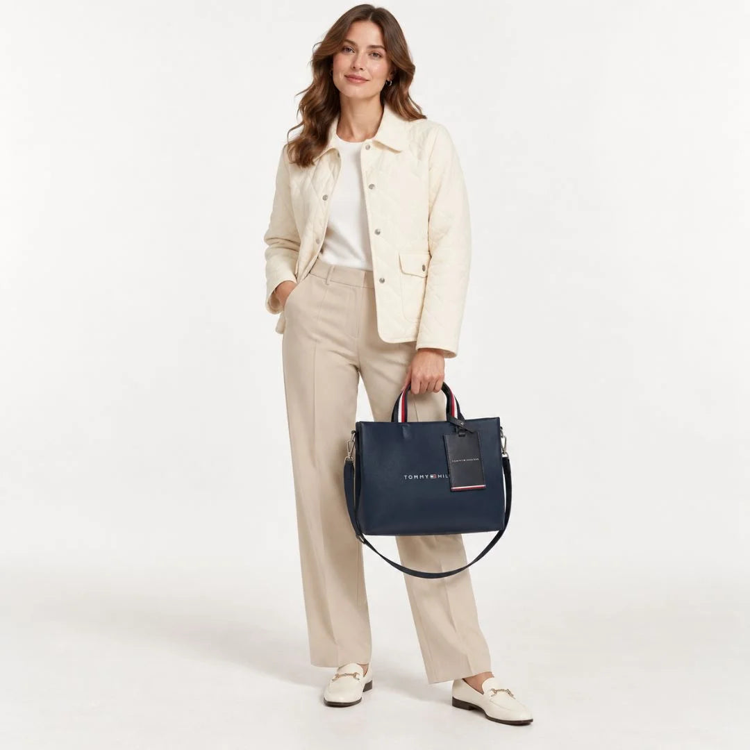 Tommy Hilfiger Medium Shopper Tote Bag - NVY - Navy