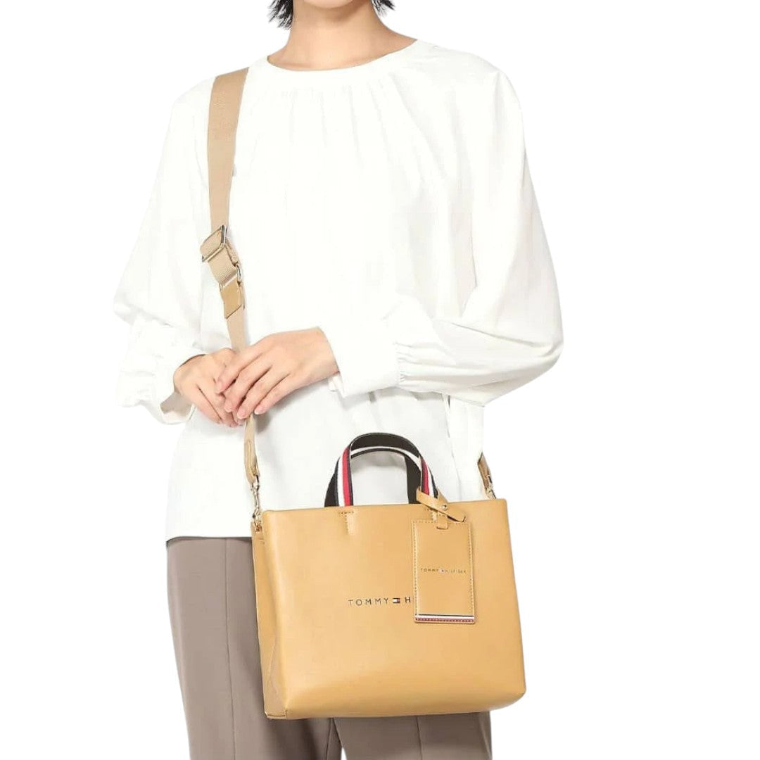 Tommy Hilfiger Medium Shopper Tote Bag - TAN - Tan