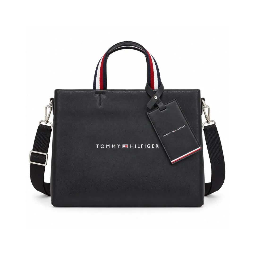 Tommy Hilfiger Medium Shopper Tote Bag - TB65 - Black
