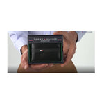 Tommy Hilfiger Men’s Leather Wallet Slim Bifold Black - Black - Accessories