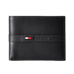 Tommy Hilfiger Men’s Leather Wallet Slim Bifold Black - Black