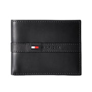 Tommy Hilfiger Men’s Leather Wallet Slim Bifold Black - Black