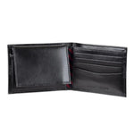 Tommy Hilfiger Men’s Leather Wallet Slim Bifold Black - Black - Accessories