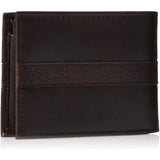 Tommy Hilfiger Men’s Leather Wallet Slim Bifold Brown - Brown - Accessories