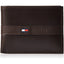 Tommy Hilfiger Men’s Leather Wallet Slim Bifold Brown - Brown - Accessories