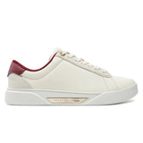 Tommy Hilfiger Metallic Leather Court Trainers FW0FW08123-WHTRED - White / 39