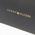 Tommy Hilfiger Metallic Logo Pebbled Mini Tote Bag - BLK - Black