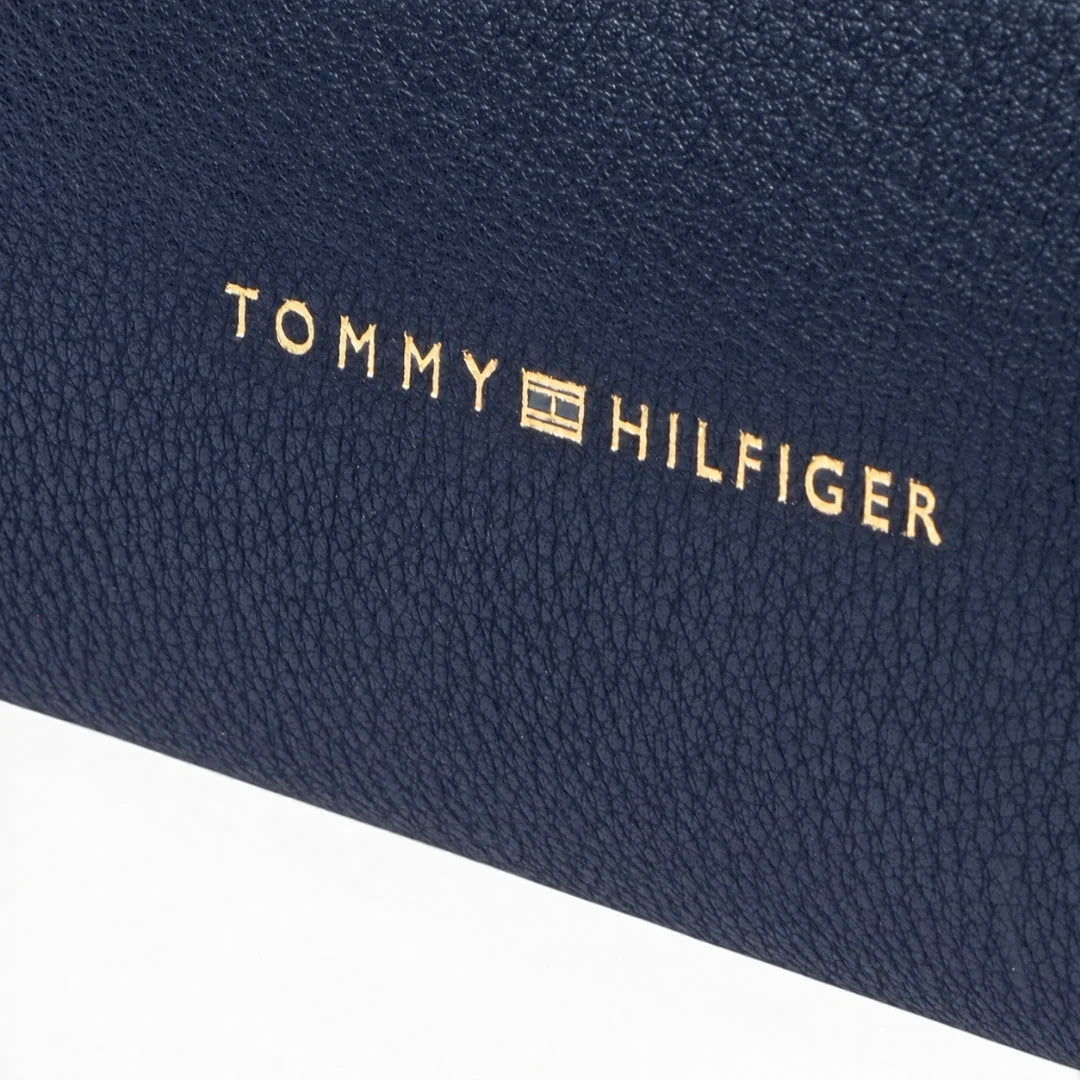 Tommy Hilfiger Metallic Logo Pebbled Mini Tote Bag - NVY - Navy