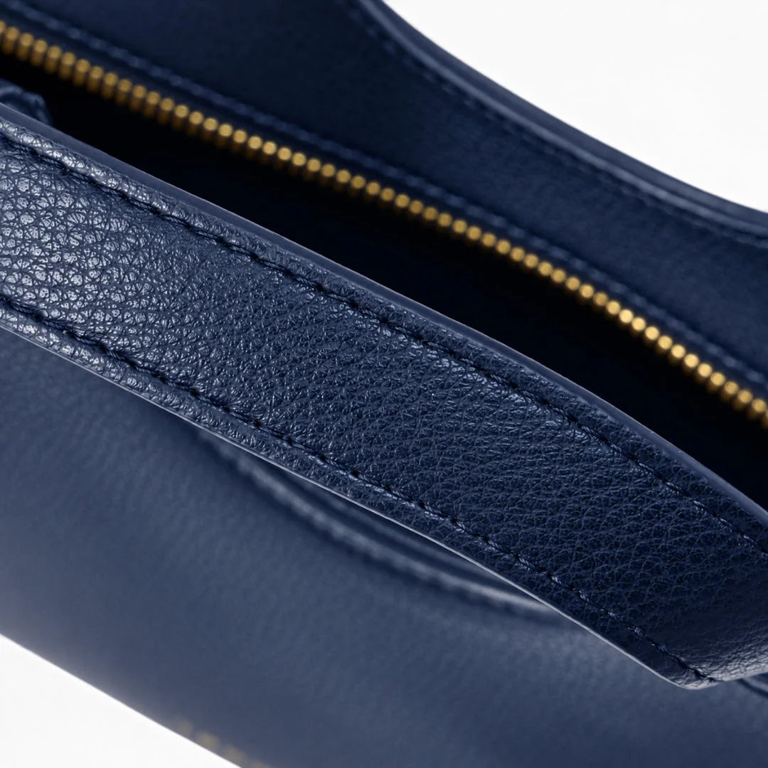 Tommy Hilfiger Metallic Logo Pebbled Mini Tote Bag - NVY - Navy