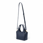 Tommy Hilfiger Metallic Logo Pebbled Mini Tote Bag - NVY - Navy