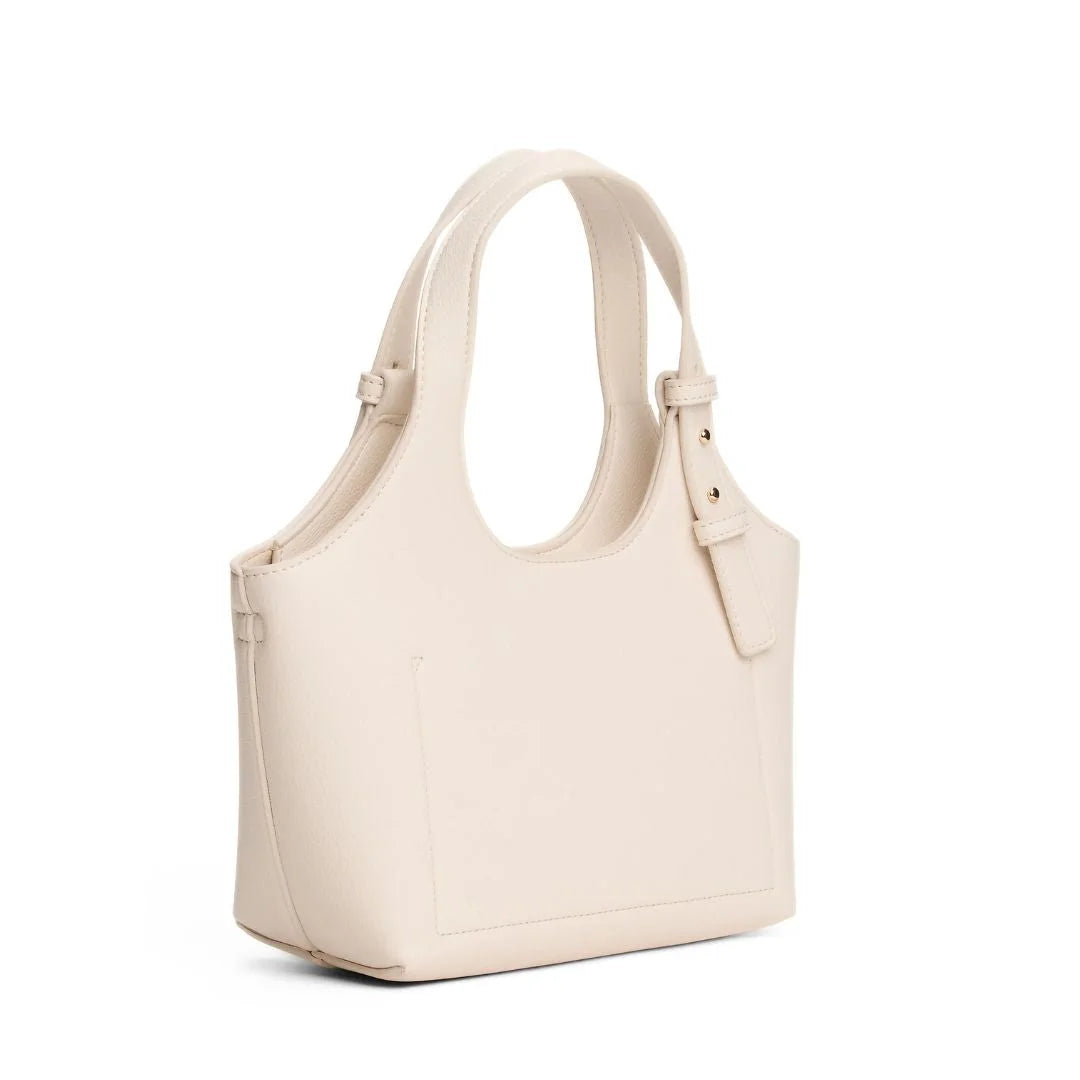 Tommy Hilfiger Metallic Logo Pebbled Mini Tote Bag - OFFWHT - Off White