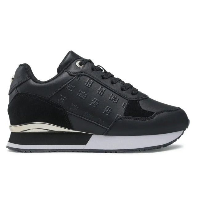 Tommy Hilfiger Metallic Monogram Emboss Sneaker FW0FW06784-BLK - Black / 37 / M