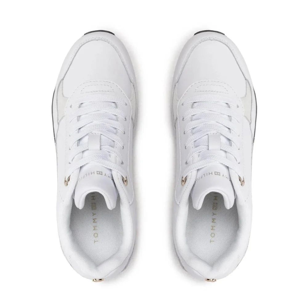 Tommy Hilfiger Metallic Monogram Emboss Sneaker FW0FW06784-WHT