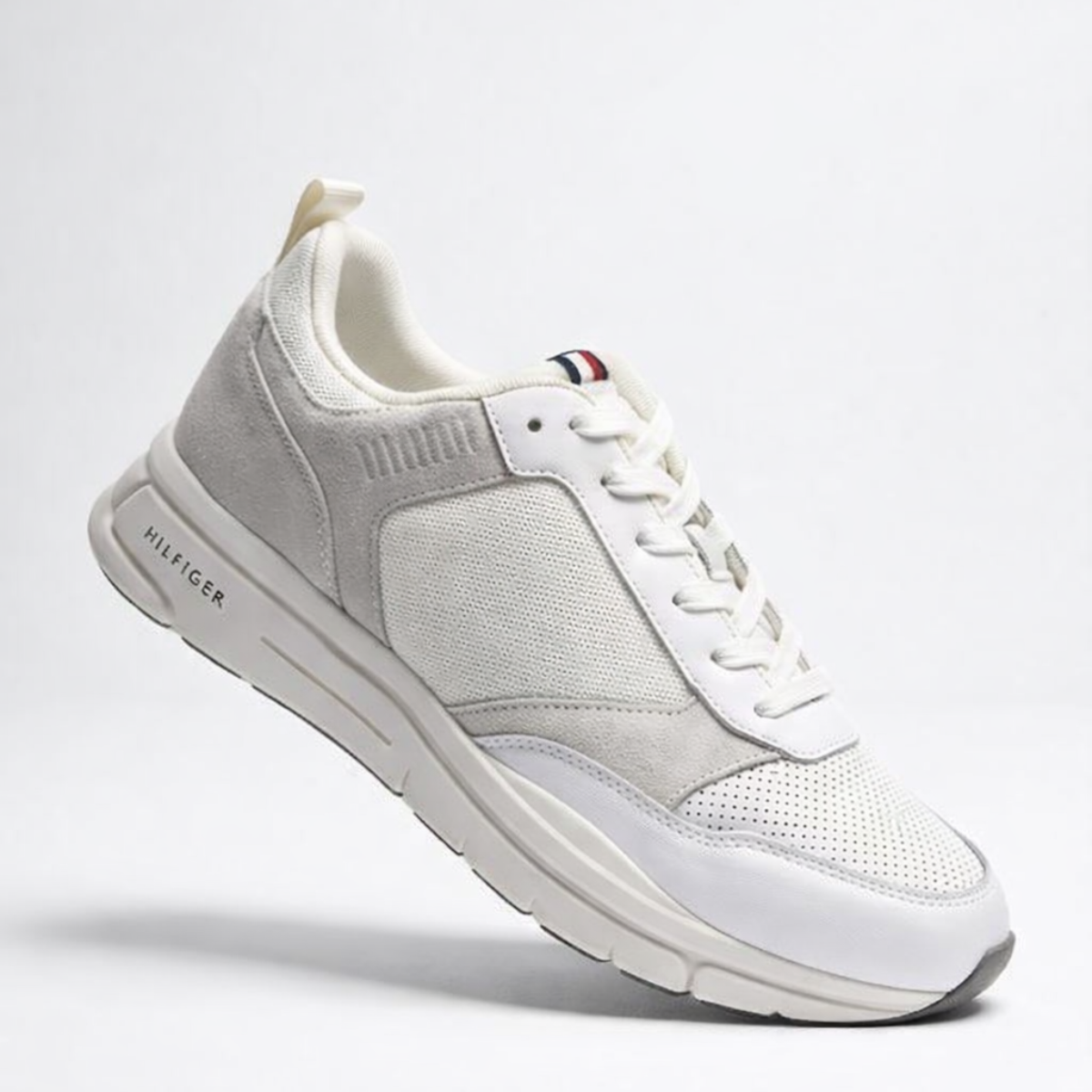 Tommy Hilfiger Modern Comfort Runner Mix Sneakers - WHT