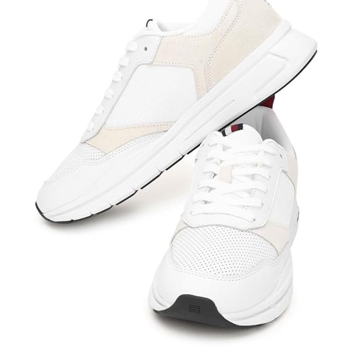 Tommy Hilfiger Modern Comfort Runner Mix Sneakers - WHT