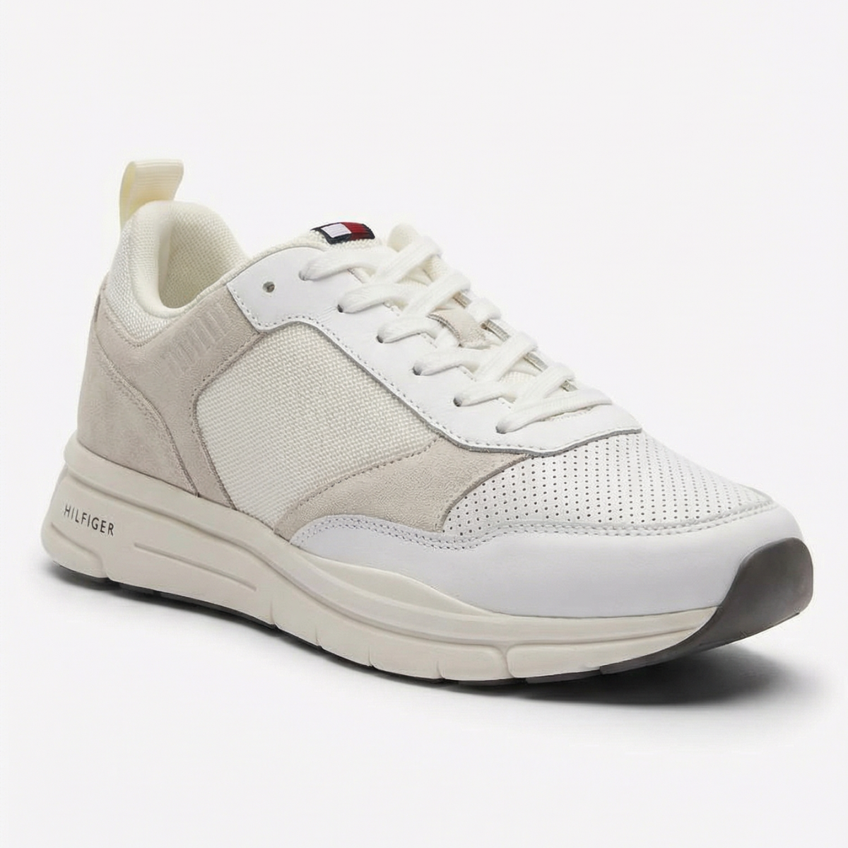 Tommy Hilfiger Modern Comfort Runner Mix Sneakers - WHT