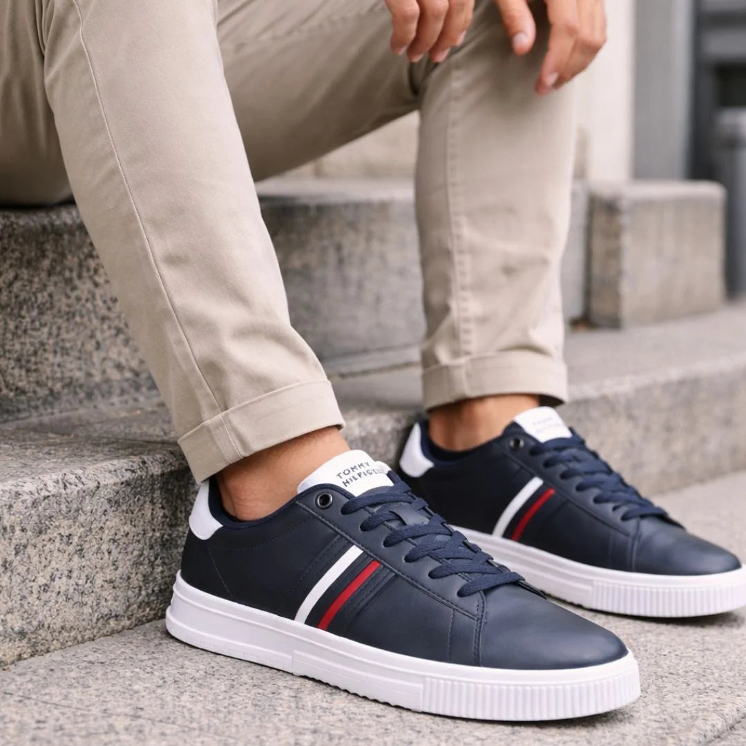 Tommy Hilfiger Modern Cupsole Stripes LTH Sneakers FM0FM05406-NVY