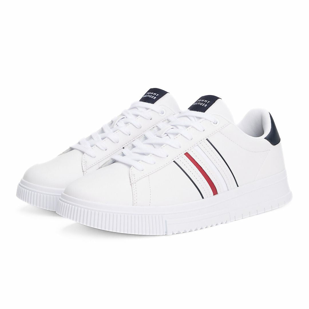 Tommy Hilfiger Modern Cupsole Stripes LTH Sneakers FM0FM05406-WHT