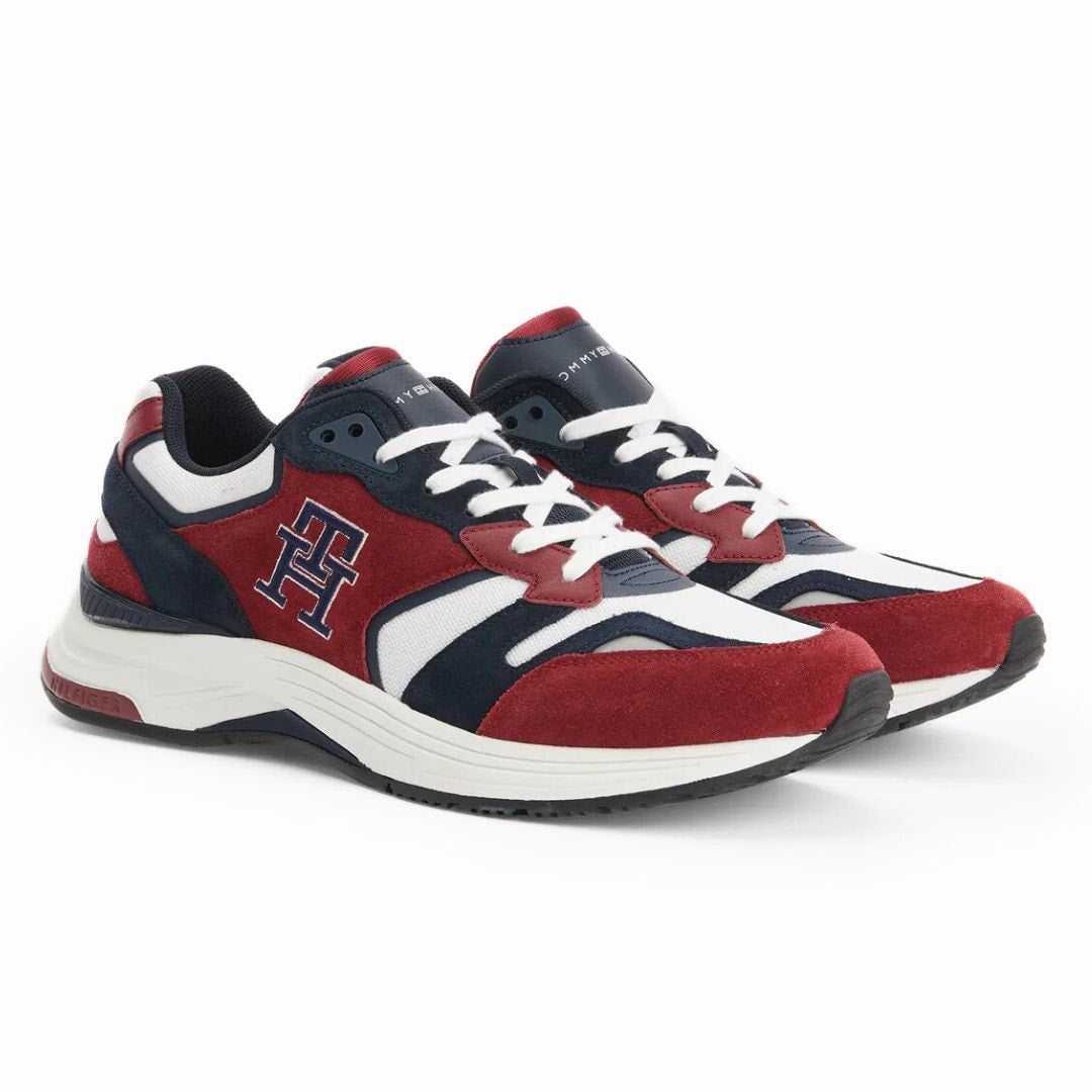 Tommy Hilfiger Modern Prep Mix Trainers Men FM0FM04272-REDNVY - Red/ Navy / 40