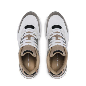 Tommy Hilfiger Modern Prep Sneaker Mix Men FM0FM04498-WHTBEG